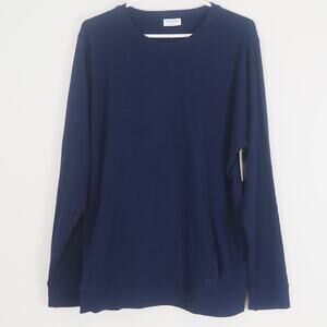 NWT Tommy John Cozy Long Sleeve Crew Neck Second‎ Skin Navy Blue Mens Size XL